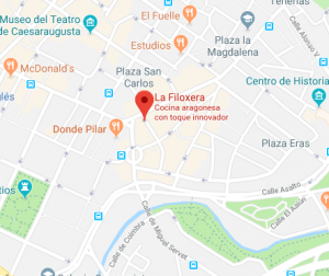 mapa restaurante la Filoxera de Zaragoza